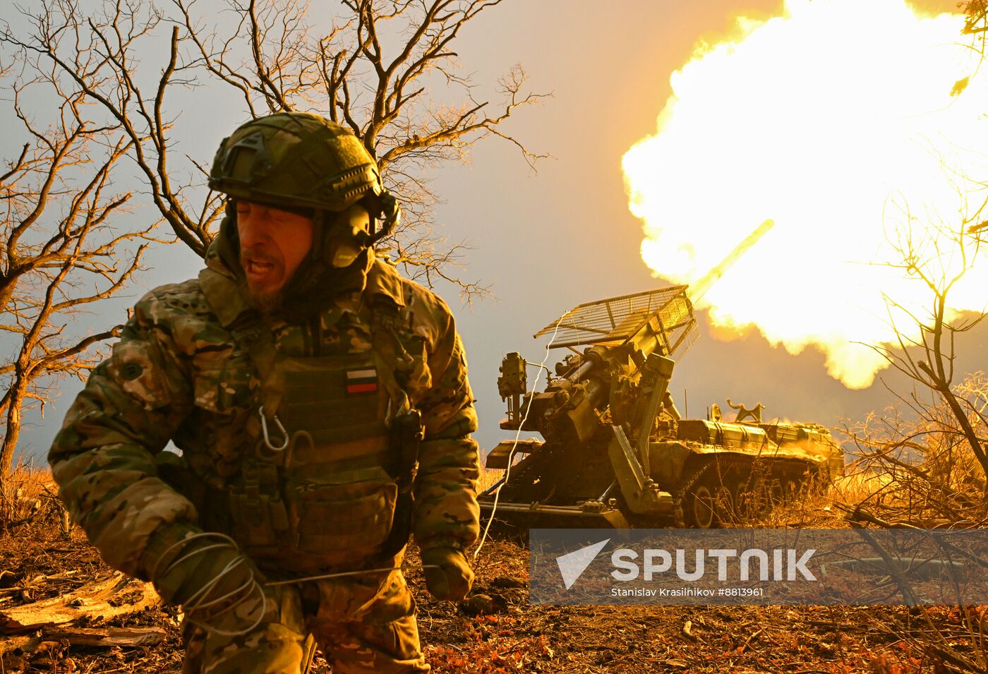 Russia Ukraine Military Operation Artillery Unit