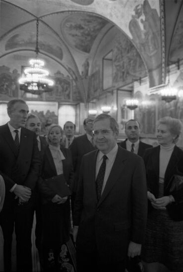 President of French National Assembly Louis Mermaz visits Moscow