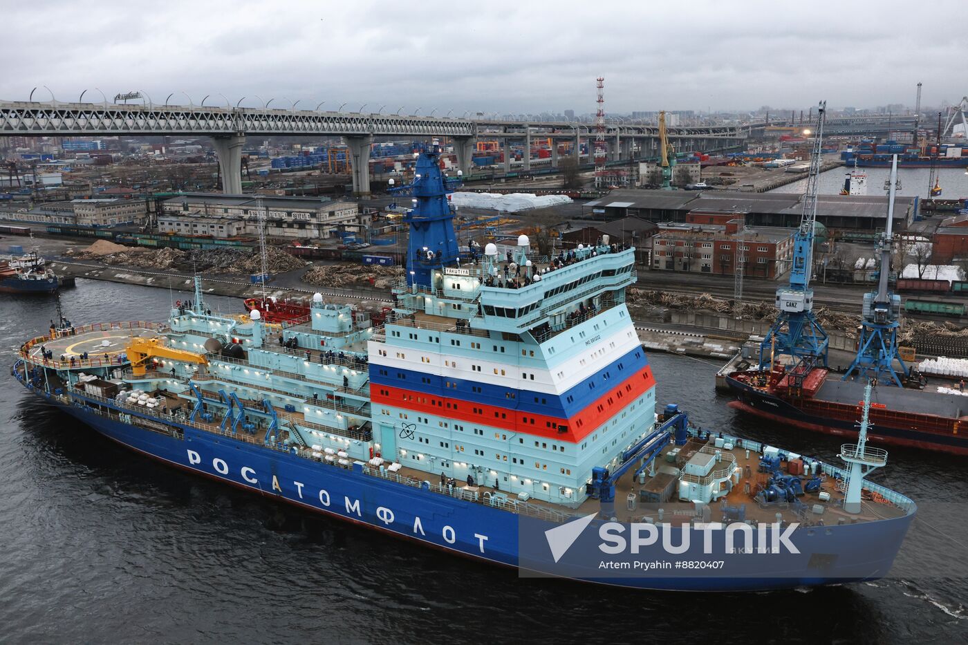Russia Yakutia Icebreaker Sea Trials
