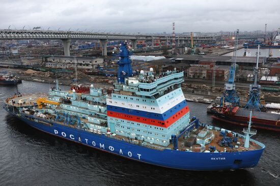 Russia Yakutia Icebreaker Sea Trials