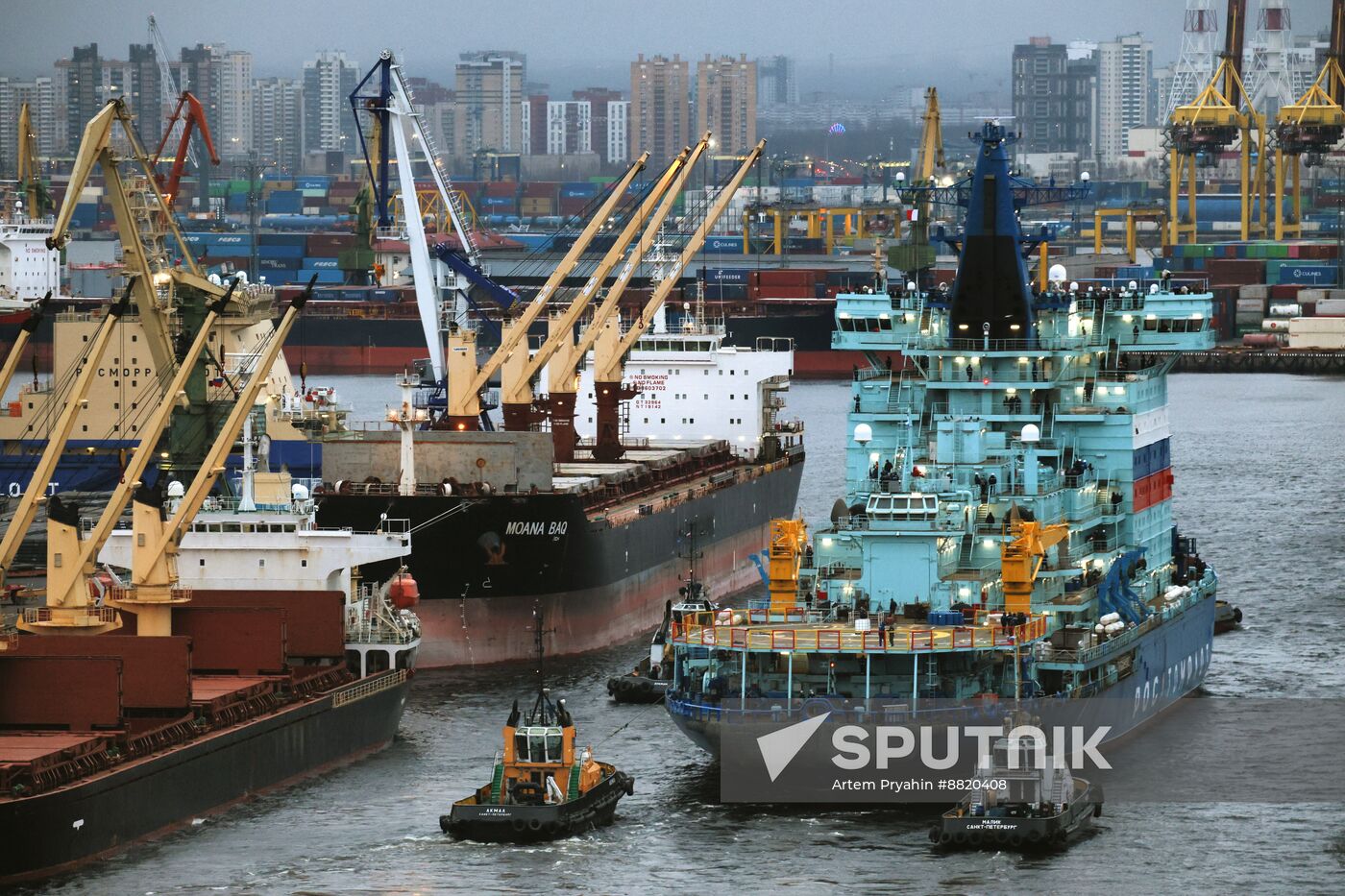 Russia Yakutia Icebreaker Sea Trials