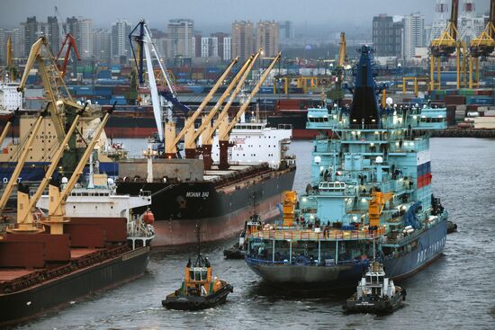 Russia Yakutia Icebreaker Sea Trials