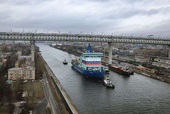 Russia Yakutia Icebreaker Sea Trials