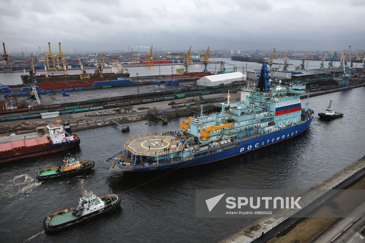 Russia Yakutia Icebreaker Sea Trials