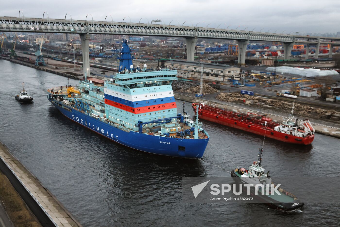 Russia Yakutia Icebreaker Sea Trials