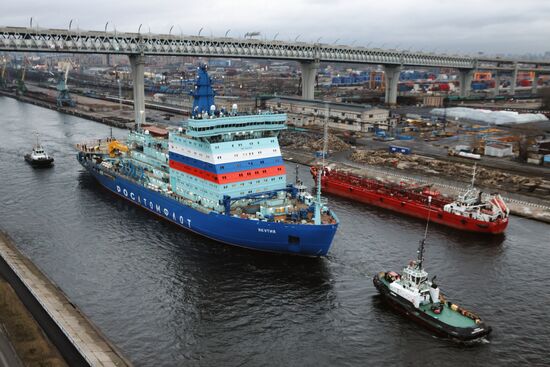 Russia Yakutia Icebreaker Sea Trials