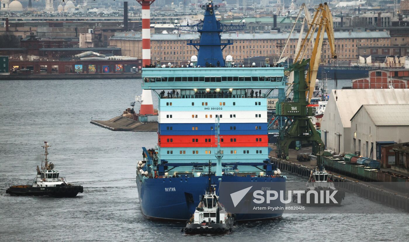 Russia Yakutia Icebreaker Sea Trials