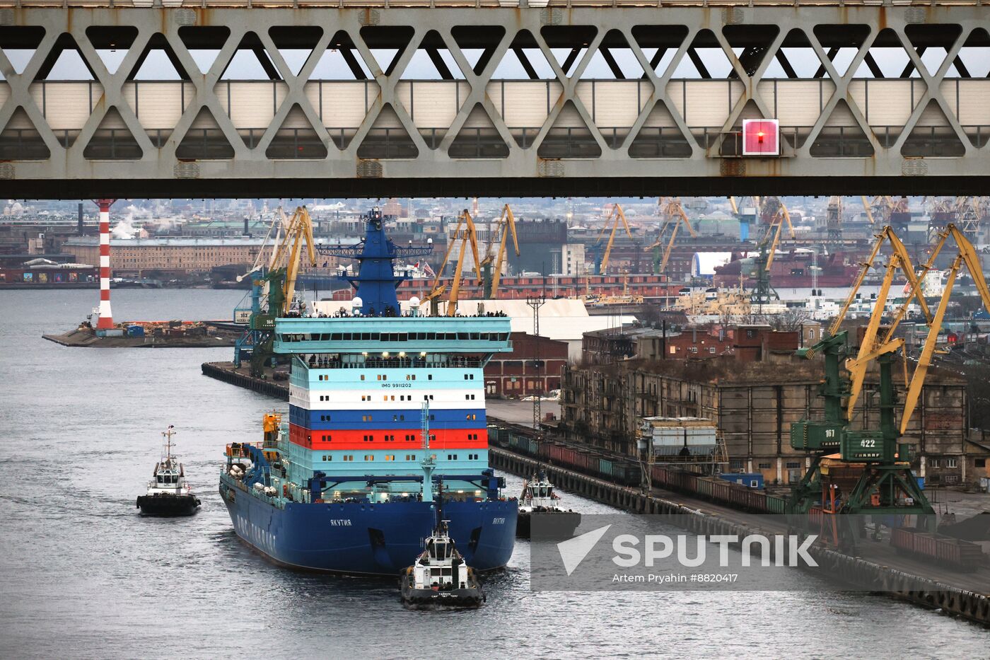 Russia Yakutia Icebreaker Sea Trials