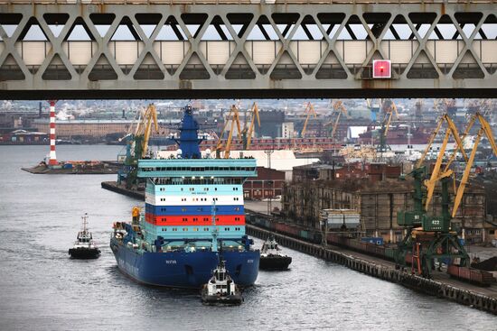 Russia Yakutia Icebreaker Sea Trials