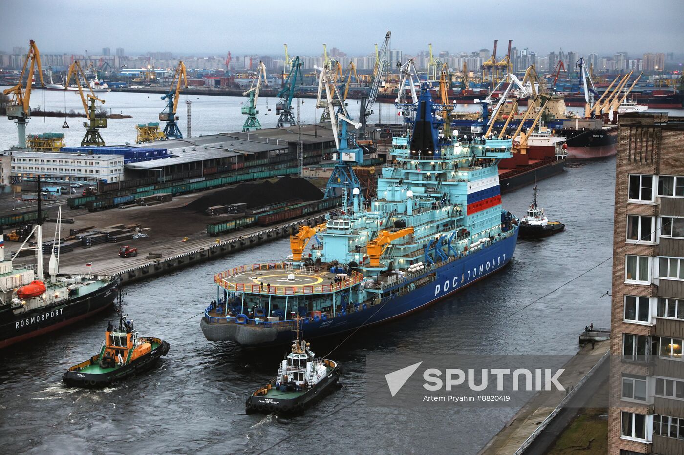 Russia Yakutia Icebreaker Sea Trials