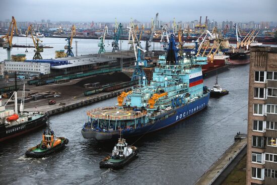 Russia Yakutia Icebreaker Sea Trials