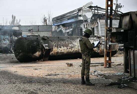 Russia Ukraine Petrol Station Drone Attack