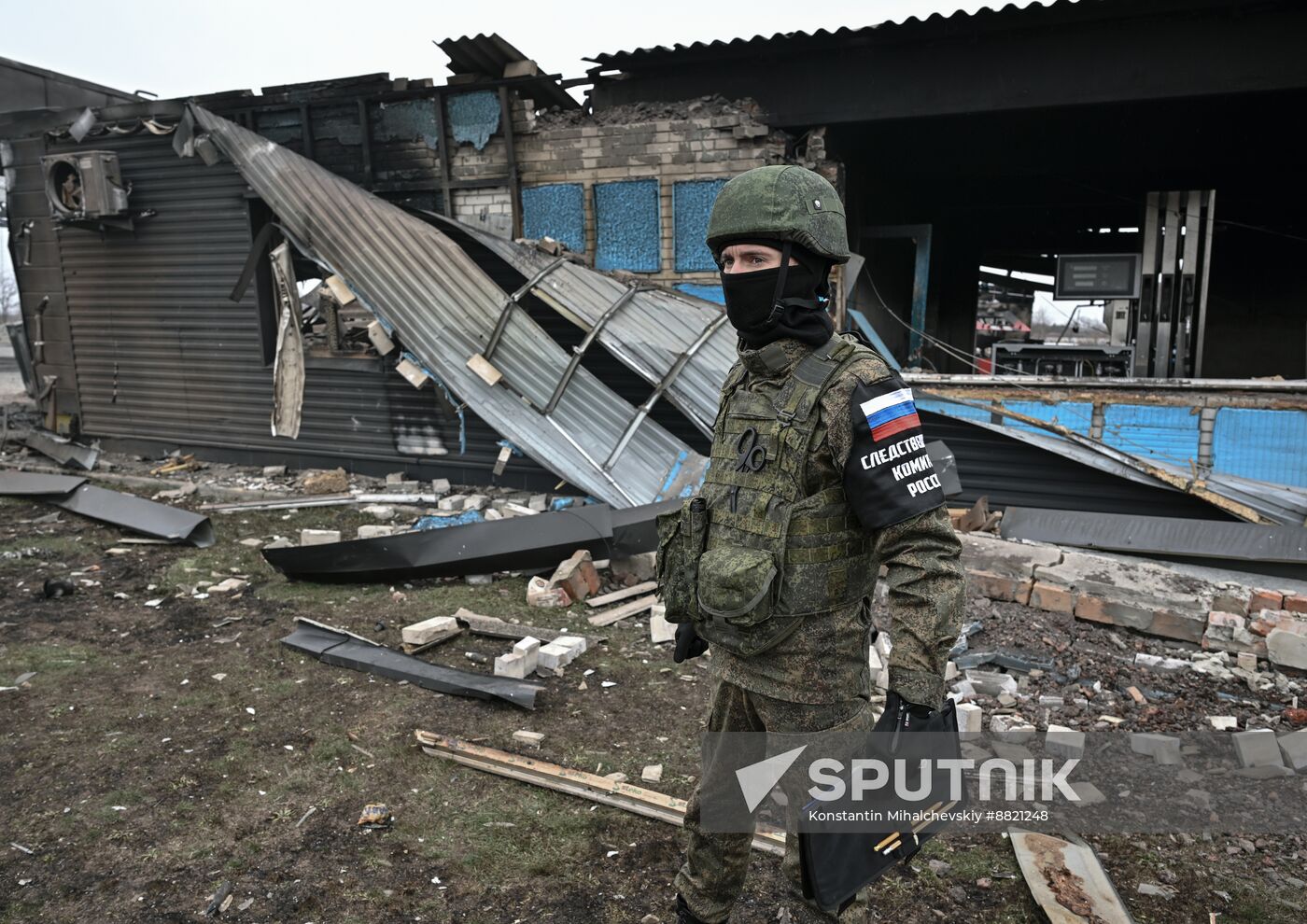 Russia Ukraine Petrol Station Drone Attack