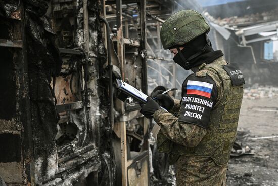 Russia Ukraine Petrol Station Drone Attack