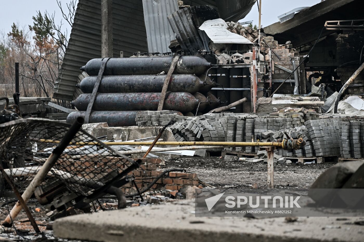 Russia Ukraine Petrol Station Drone Attack