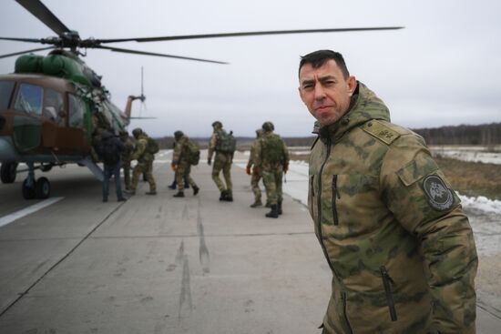 Russia National Guard Airborne Training