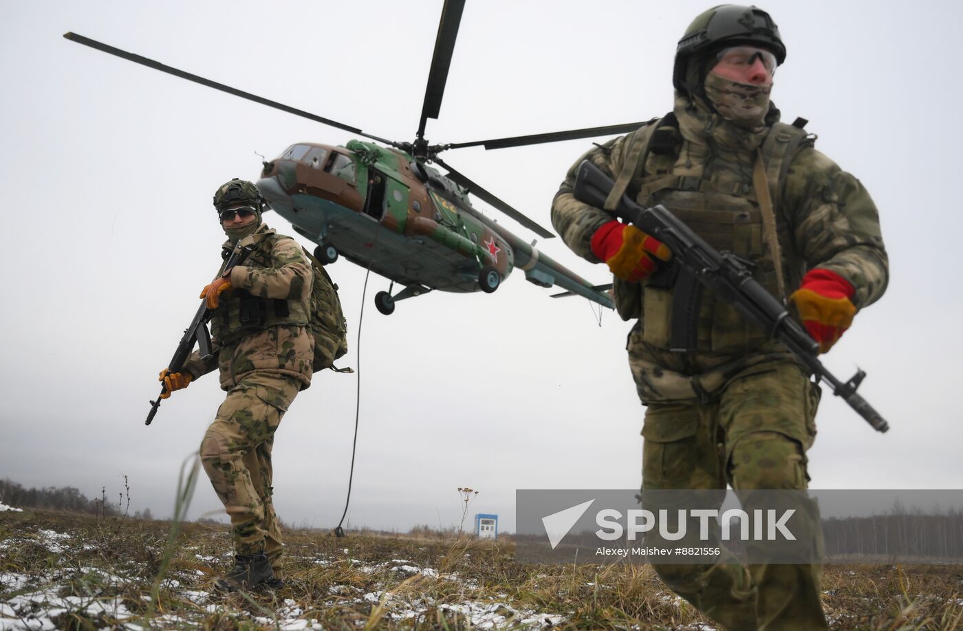 Russia National Guard Airborne Training