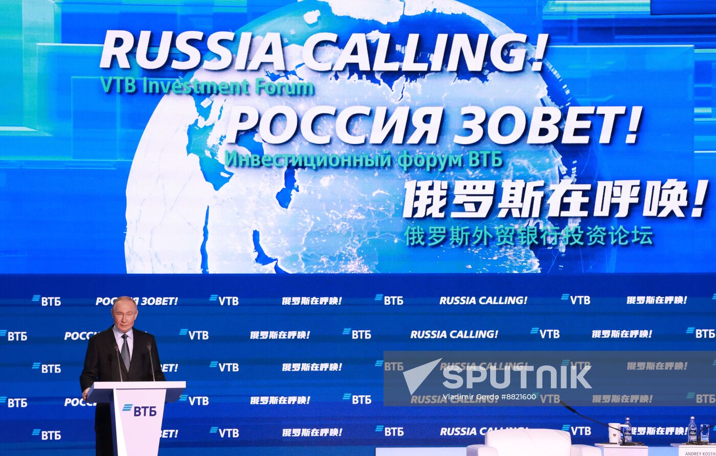 Russia Putin VTB Investment Forum