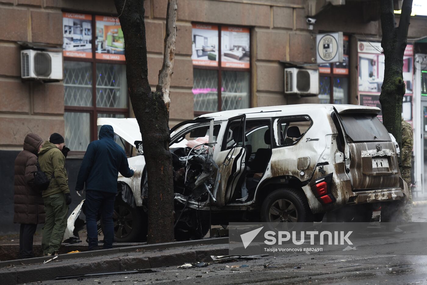 Russia DPR SUV Explosion