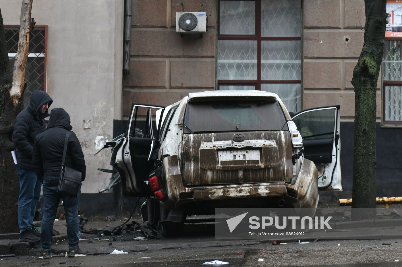 Russia DPR SUV Explosion