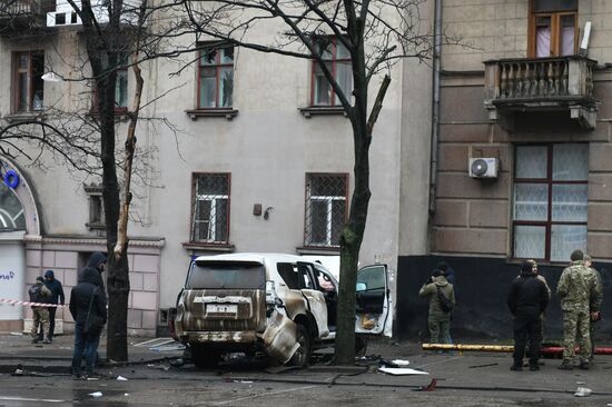 Russia DPR SUV Explosion
