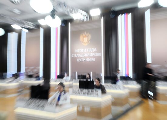 Russia Putin Press Conference Preparations