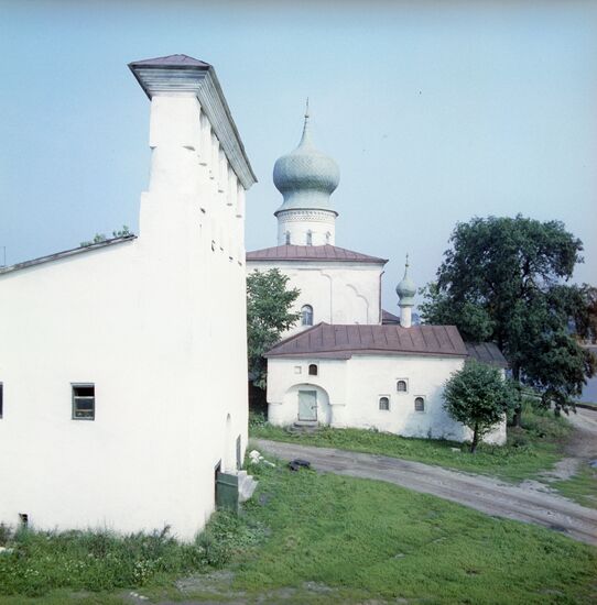 Blessed Virgin Mary's Assumption Church from Paromenye in Pskov