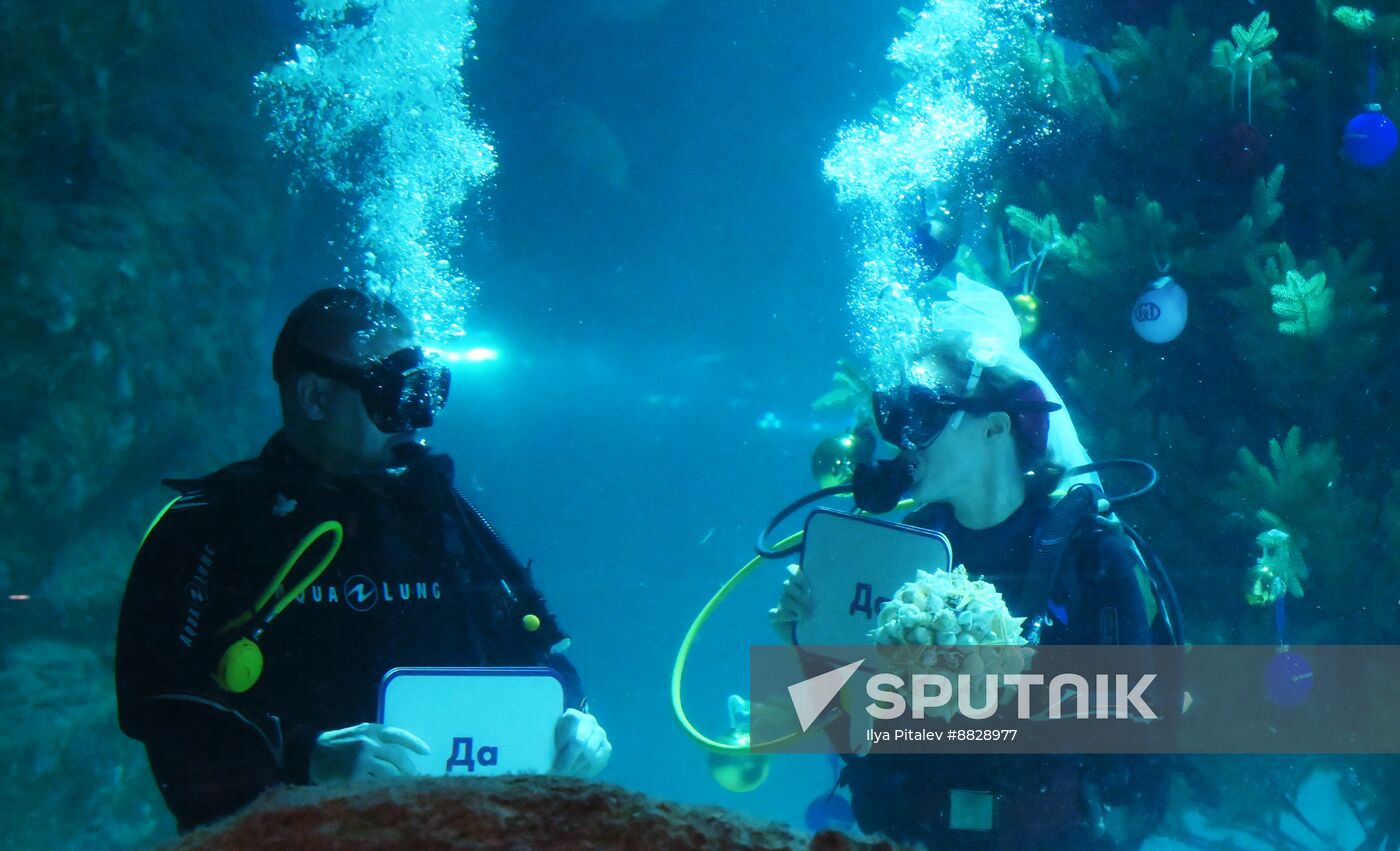 Russia Underwater Wedding