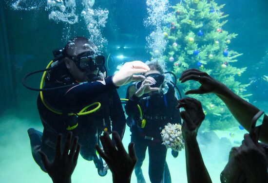 Russia Underwater Wedding