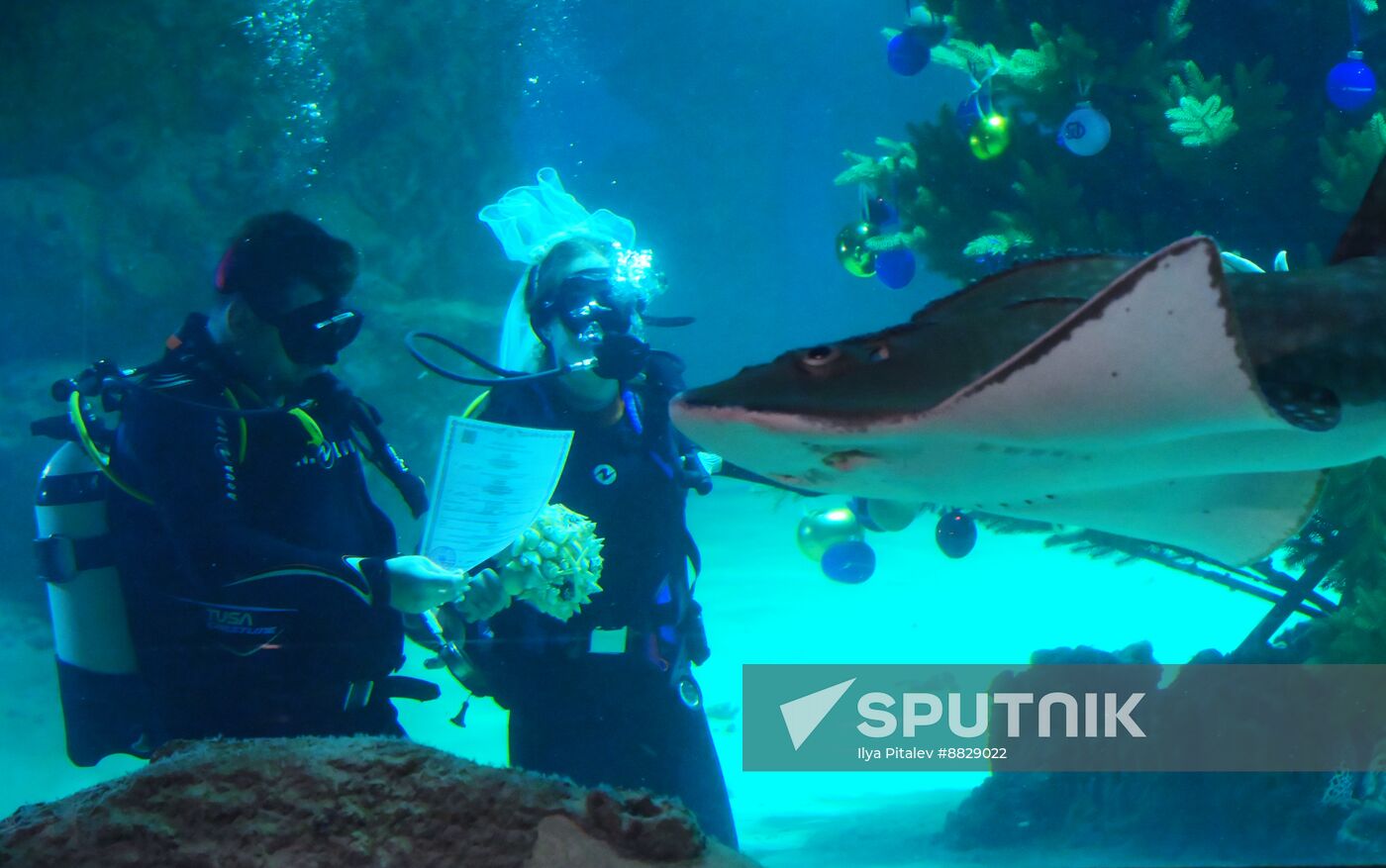 Russia Underwater Wedding