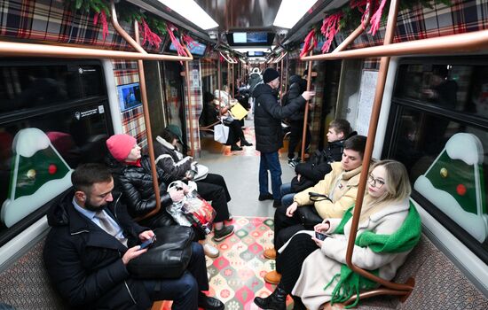 Russia New Year Season Metro