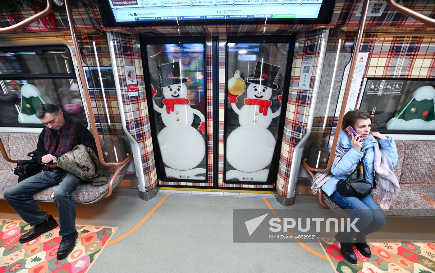 Russia New Year Season Metro