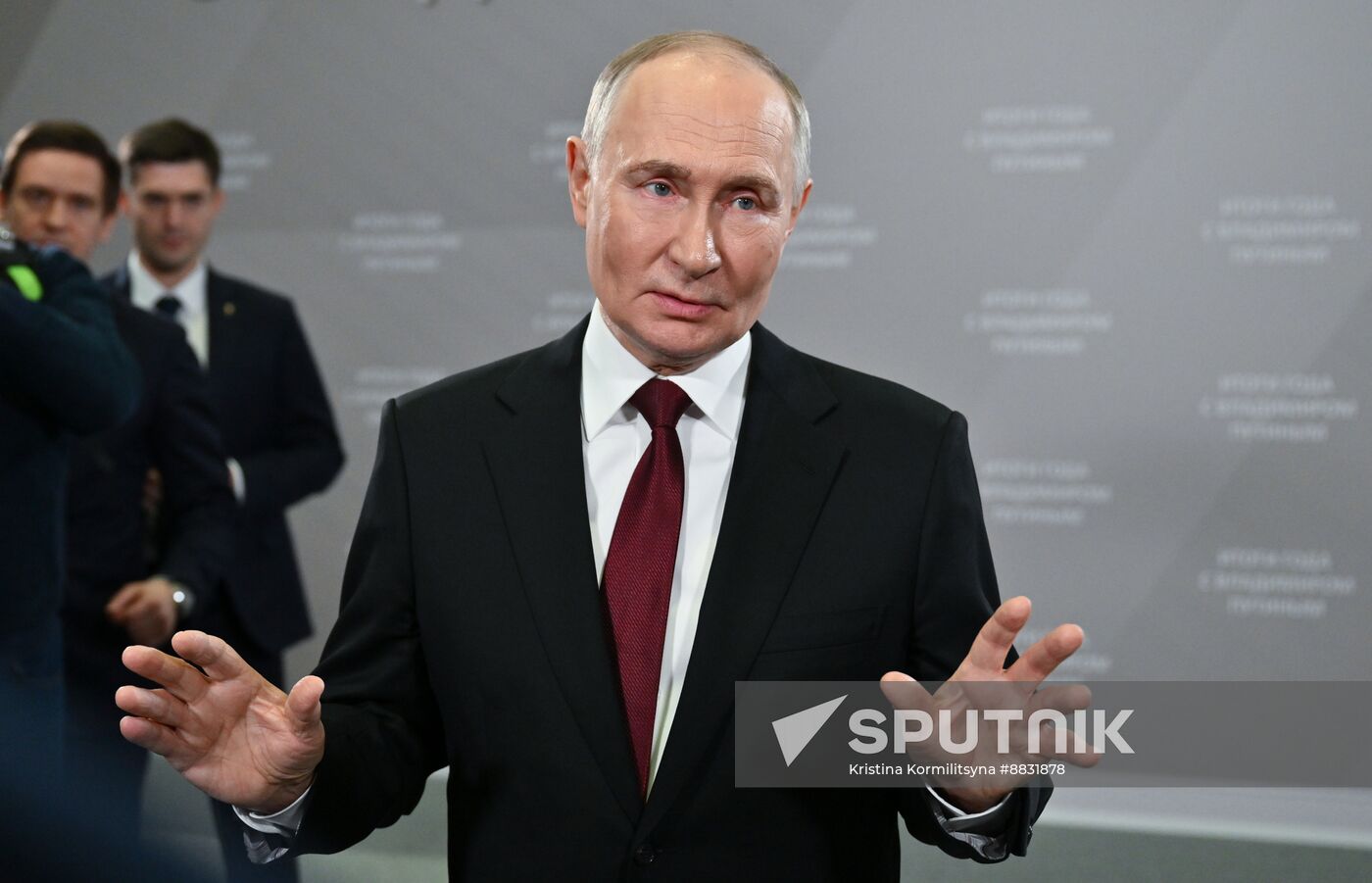 Russia Putin Press Conference Staff