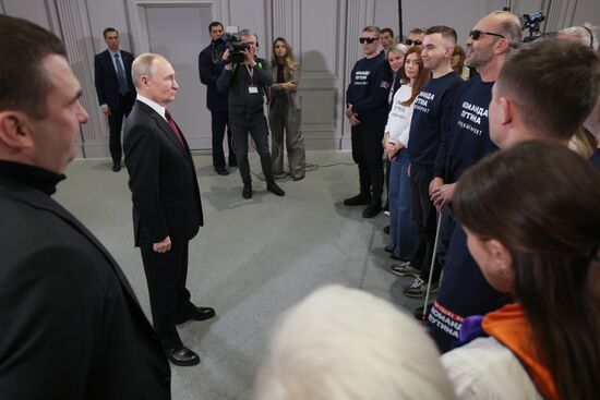 Russia Putin Press Conference Staff