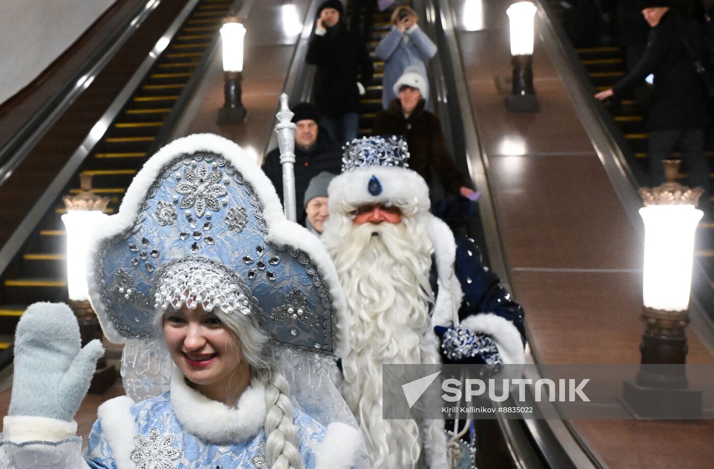 Russia New Year Season Metro