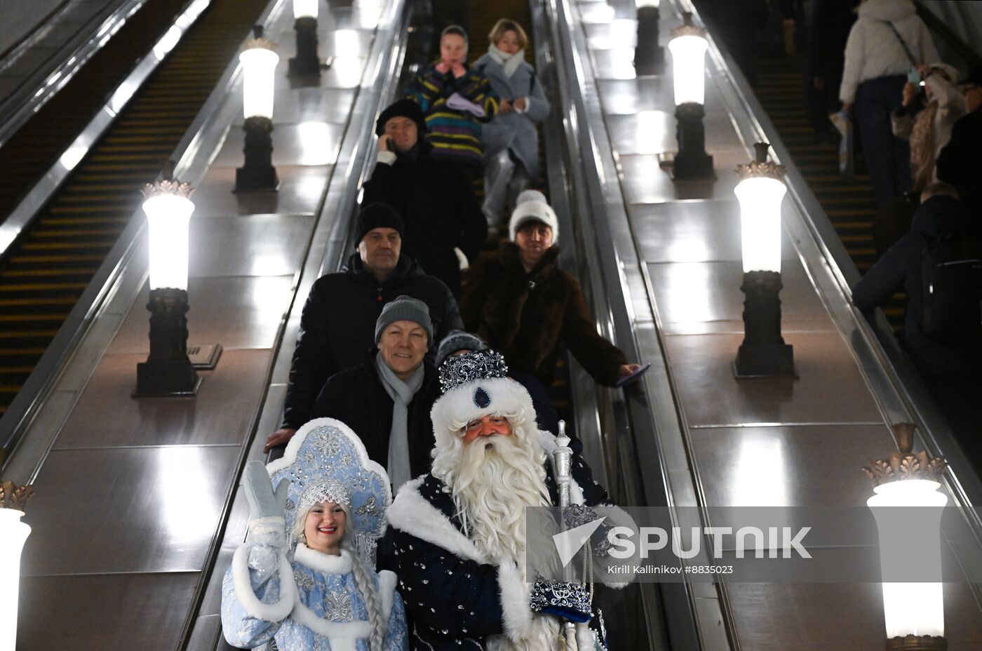 Russia New Year Season Metro