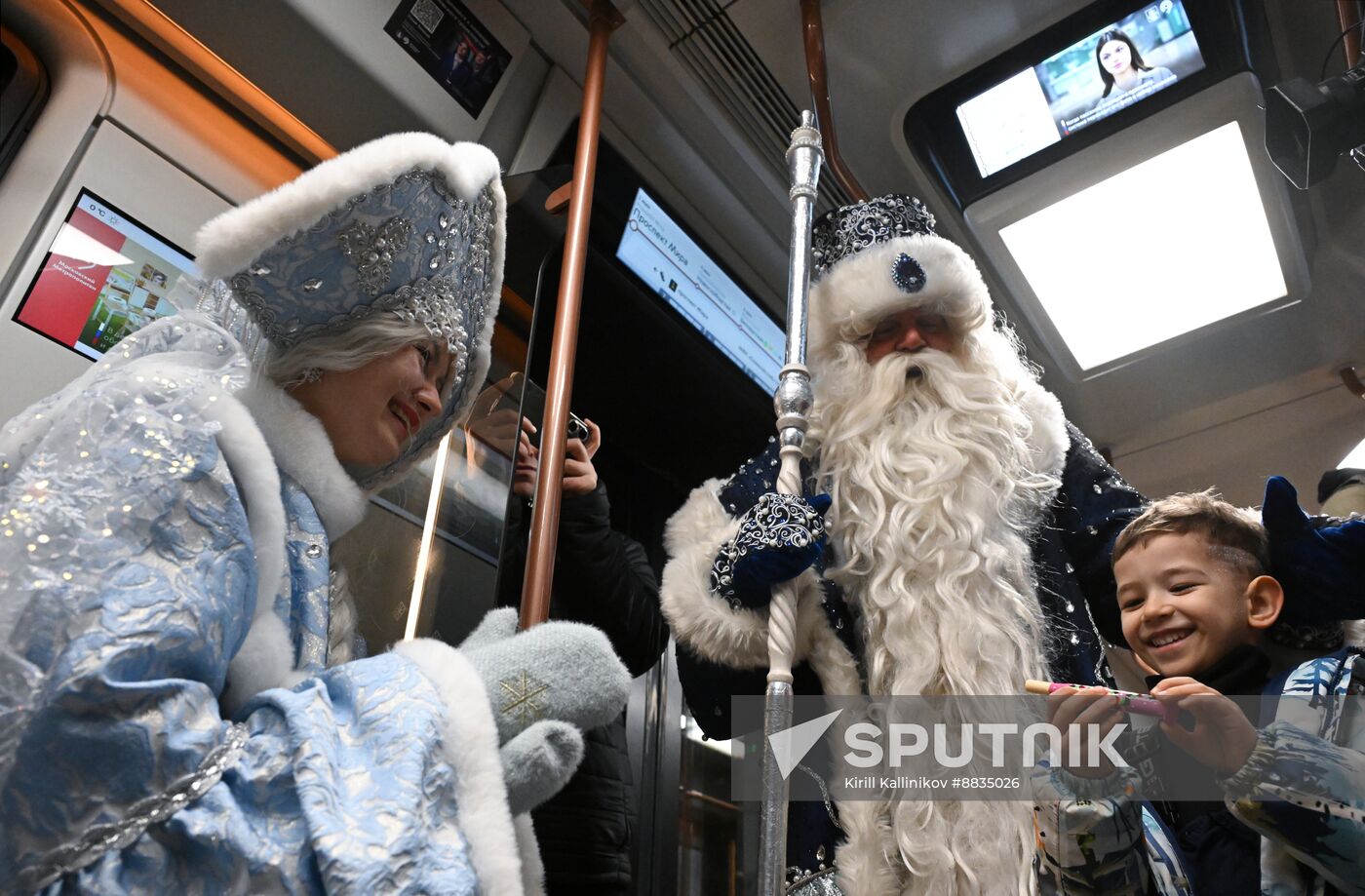 Russia New Year Season Metro