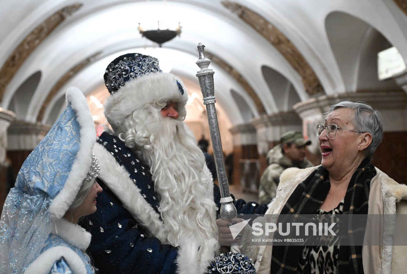 Russia New Year Season Metro