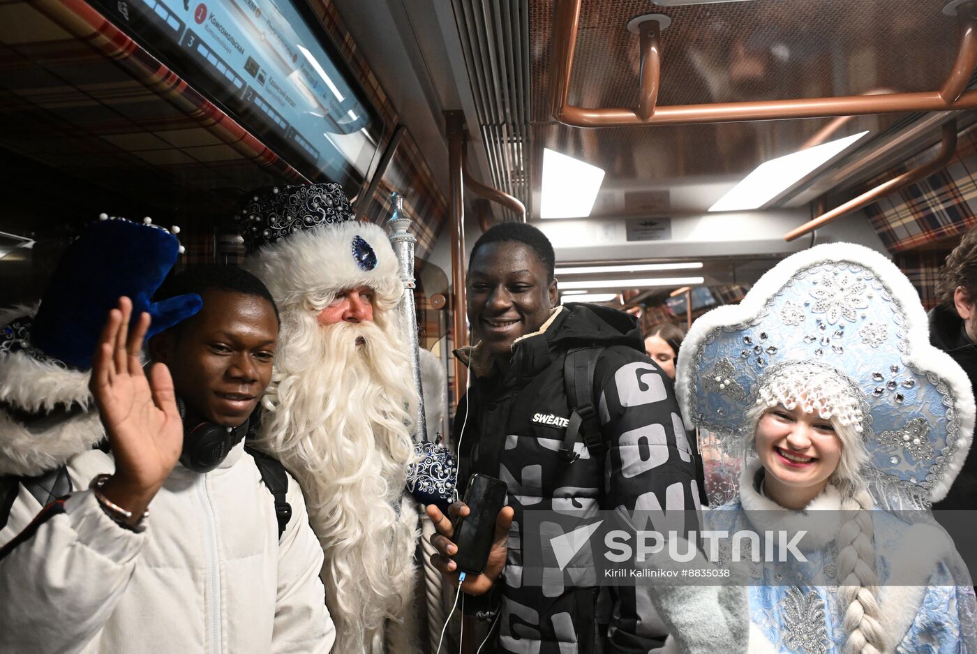 Russia New Year Season Metro