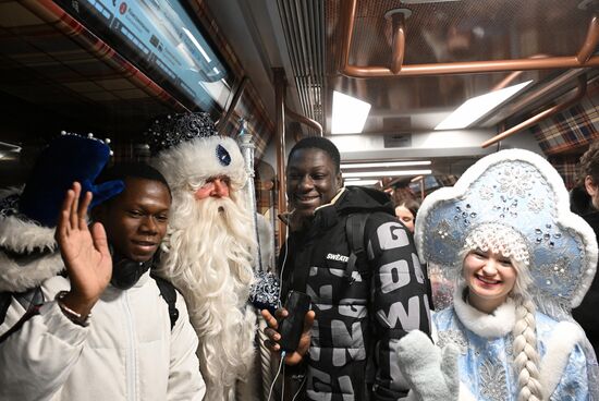 Russia New Year Season Metro