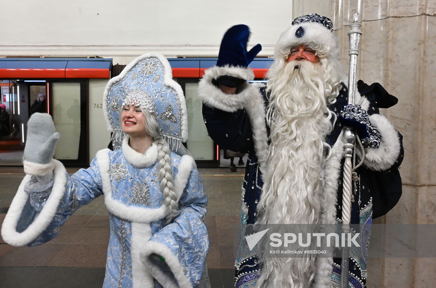 Russia New Year Season Metro