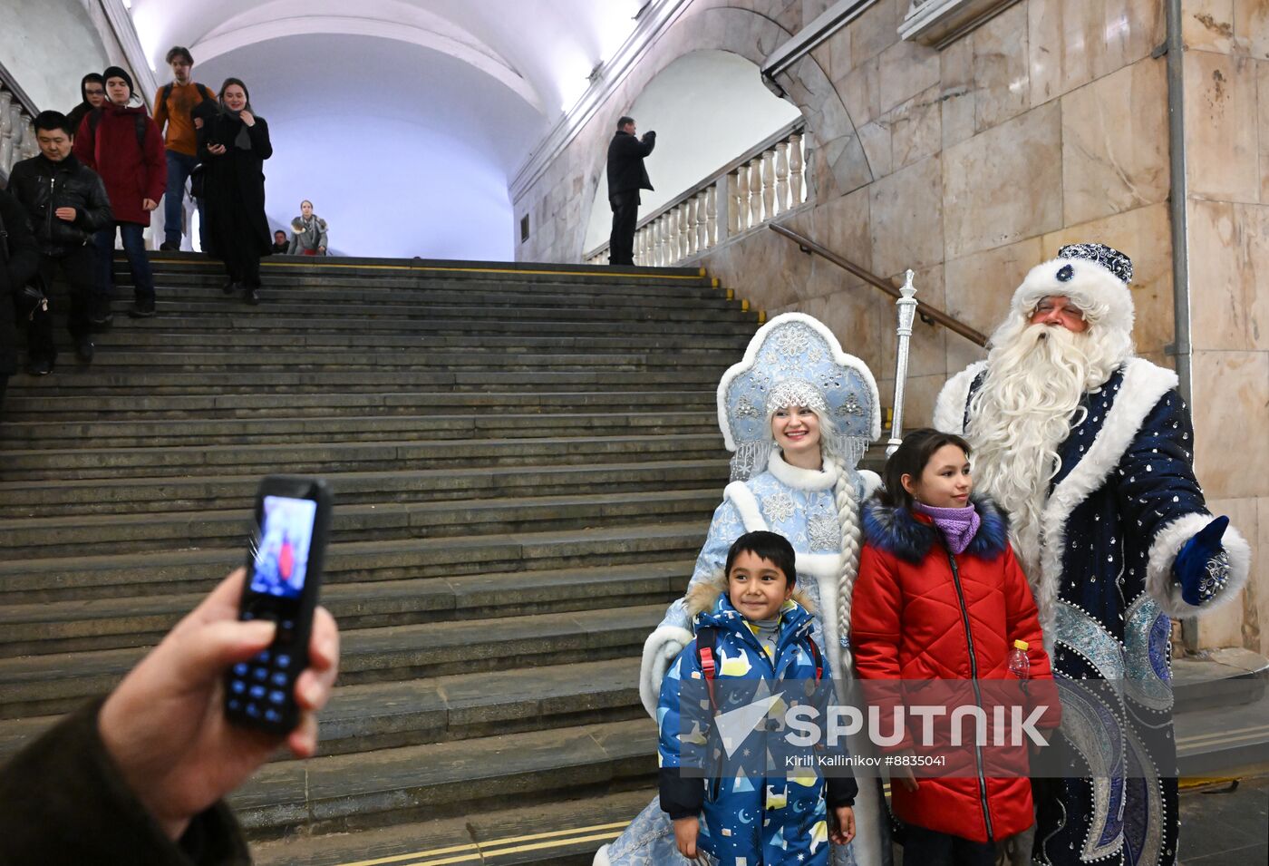 Russia New Year Season Metro