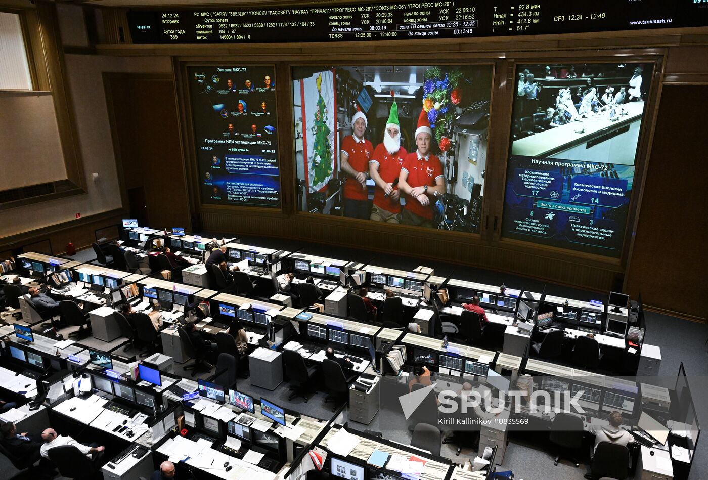 Russia New Year Season Mission Control Centre