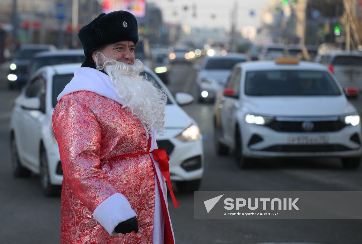 Russia New Year Season Traffic Police