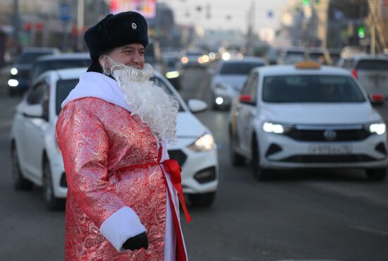 Russia New Year Season Traffic Police