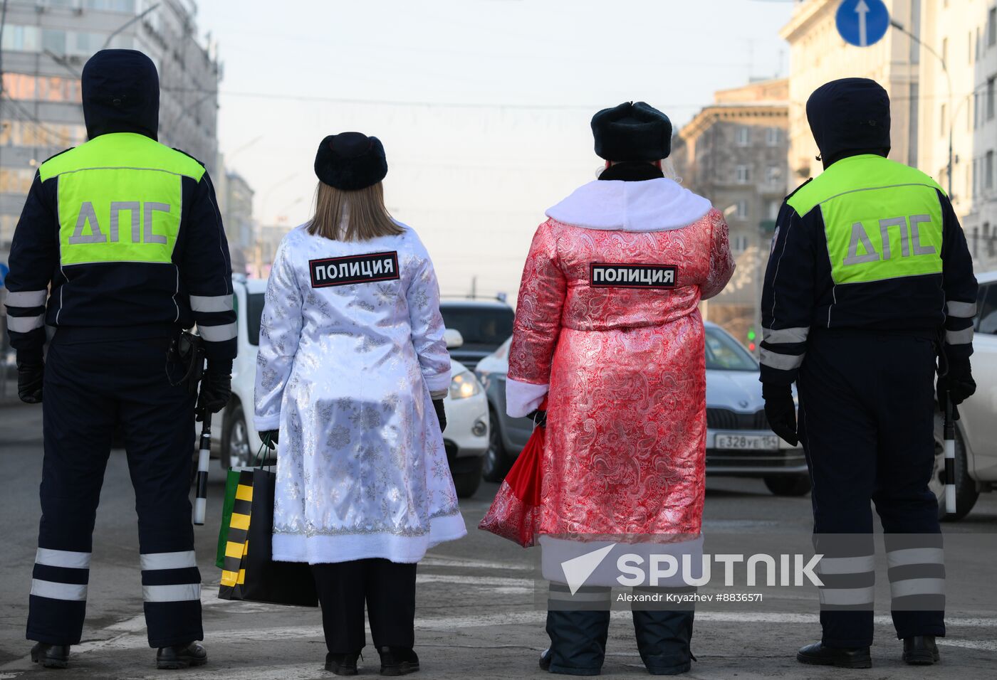 Russia New Year Season Traffic Police