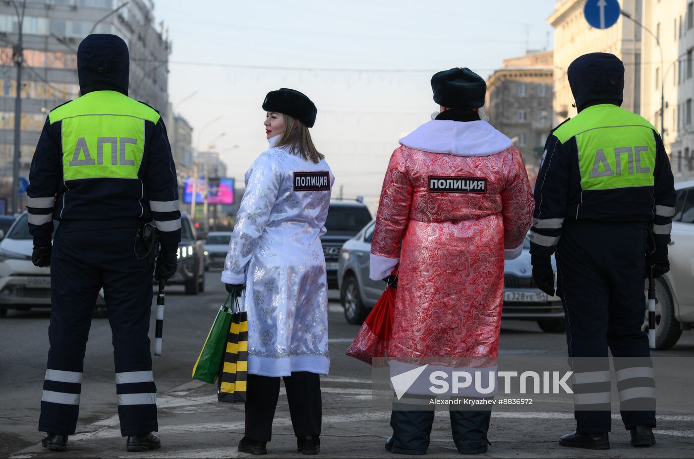 Russia New Year Season Traffic Police