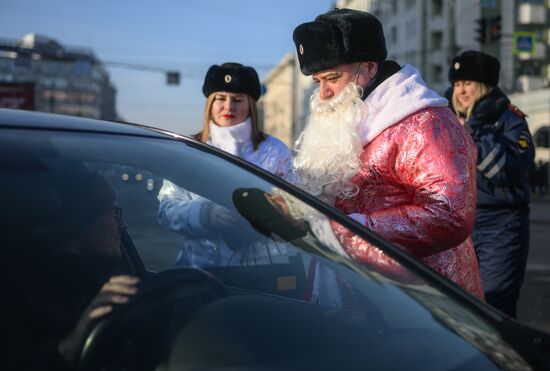 Russia New Year Season Traffic Police