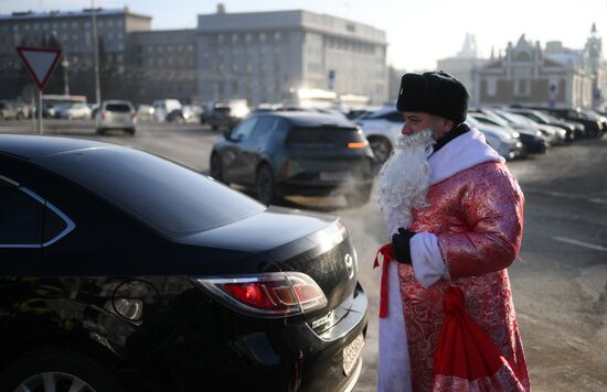 Russia New Year Season Traffic Police