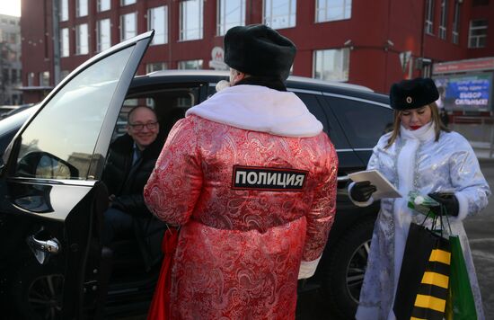 Russia New Year Season Traffic Police